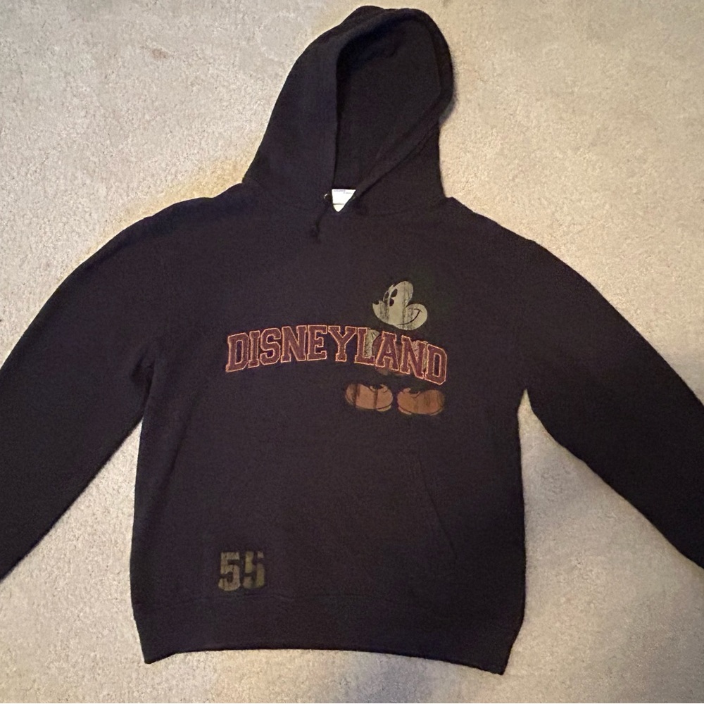 Vintage authentic Disney Black Hoodie with Subtle Design